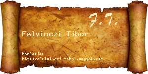 Felvinczi Tibor névjegykártya